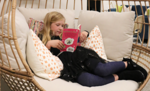 Girl reading a book
